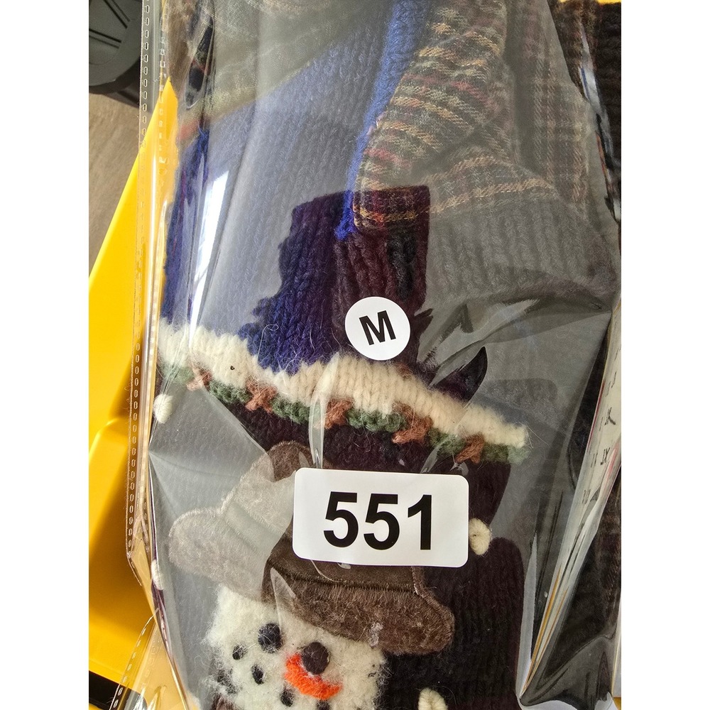 Vintage Belle Pointe Womens Vest Snowman Plaid Christmas Applique Button Front M - Picture 7 of 7